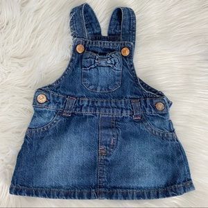 Baby girl denim overall dress